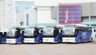 Вручение новых автобусов